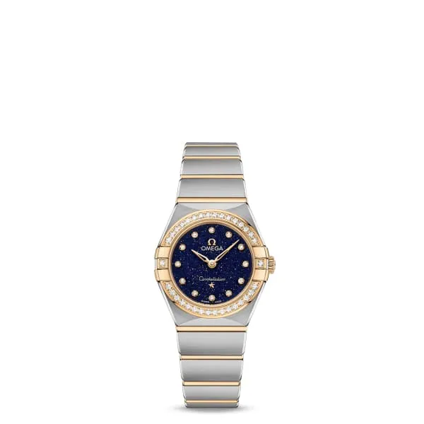 Omega Bracelets Omega Constellation 25mm Watch Ref 13125256053001 Blue Diamond Index Dial Diamond Bezel Two Tone Stainless Steel 18K Yellow Gold Bracelet Omega Bracelets Omega Constellation 25mm Watch Ref 13125256053001 Blue Diamond Index Dial Diamond Bezel Two Tone Stainless Steel 18K Yellow Gold Bracelet