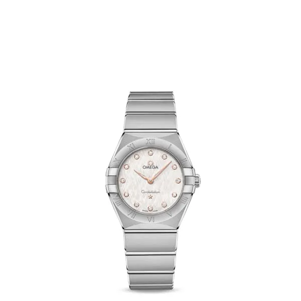 Omega Bracelets Omega Constellation 28mm Watch Ref 13110286052001 Silver Diamond Index Dial Stainless Steel Bracelet Omega Bracelets Omega Constellation 28mm Watch Ref 13110286052001 Silver Diamond Index Dial Stainless Steel Bracelet