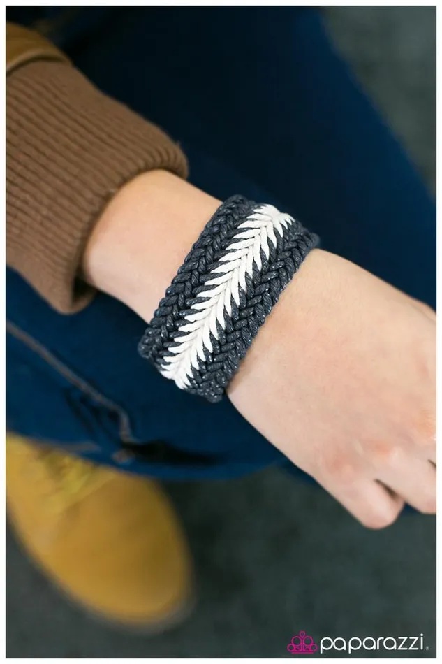 Paparazzi Bracelet Below the Belt Black Paparazzi Jewelry Bracelets