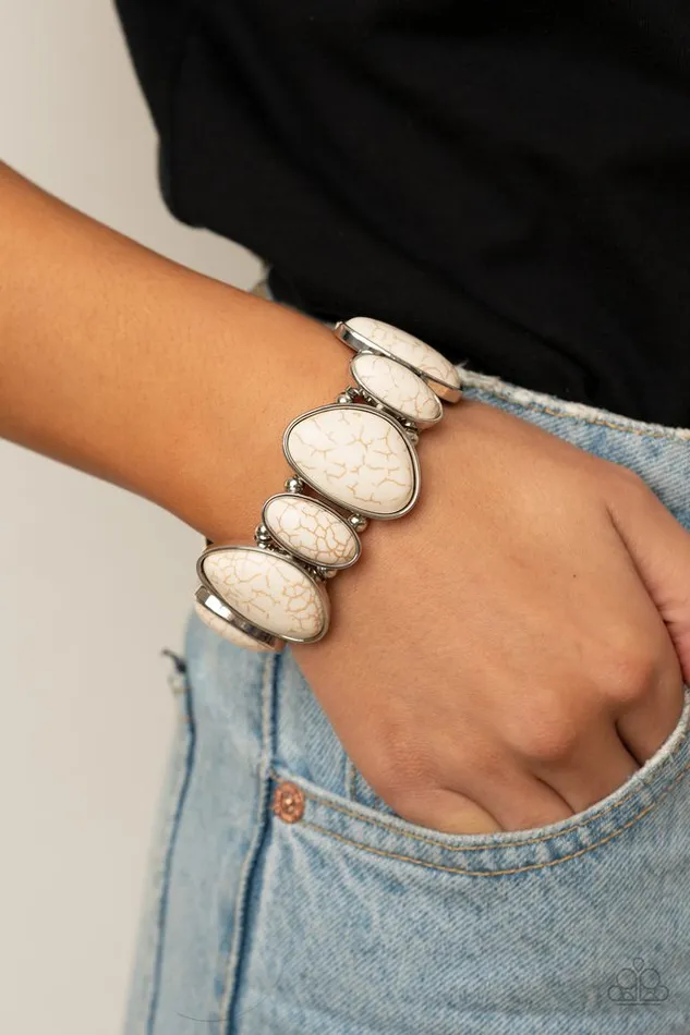 Paparazzi Bracelet Feel At HOMESTEAD White Paparazzi Jewelry Bracelets