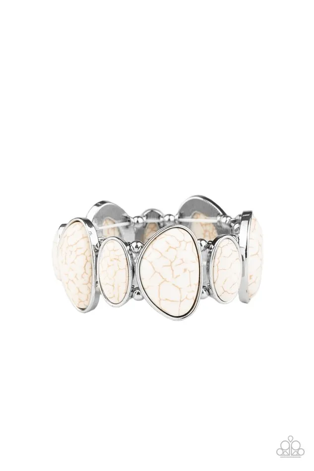 Paparazzi Bracelet Feel At HOMESTEAD White Paparazzi Jewelry Bracelets
