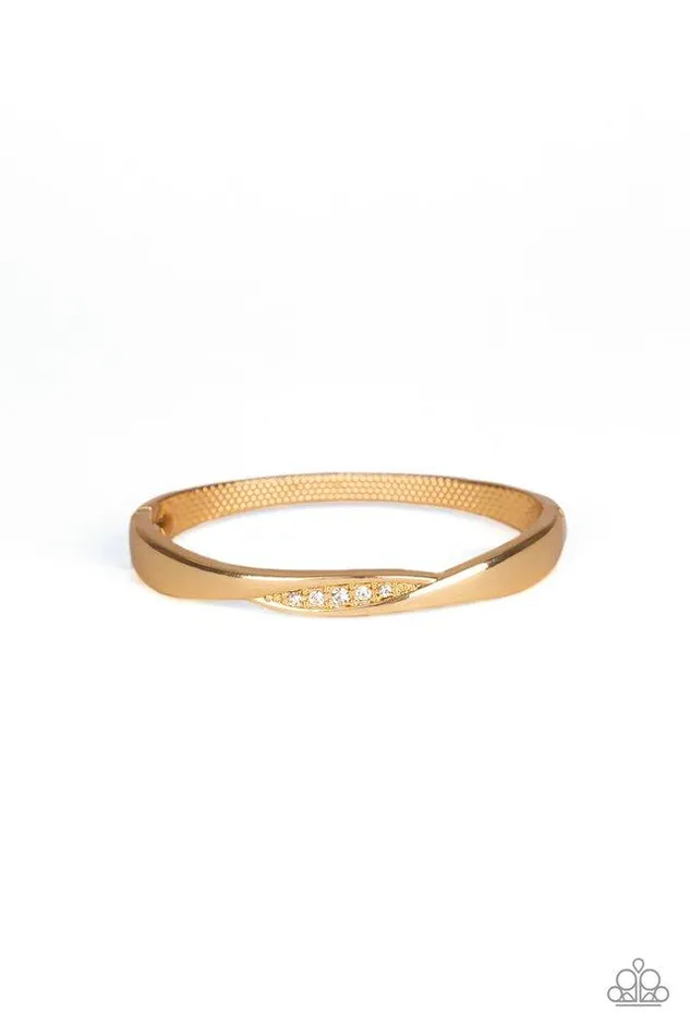 Paparazzi Bracelet Glittering Grit Gold Paparazzi Jewelry Bracelets