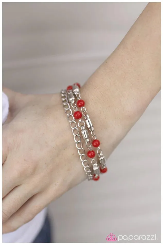 Paparazzi Bracelet Heard It Through The Grapevine Red Paparazzi Jewelry Bracelets