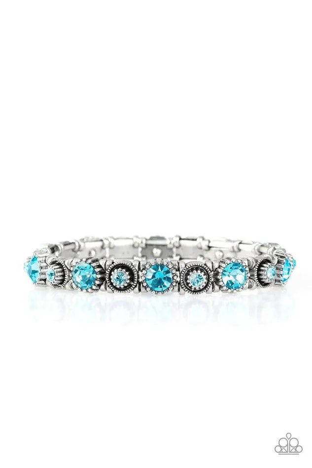 Paparazzi Bracelet Heavy On The Sparkle Blue Paparazzi Jewelry Bracelets
