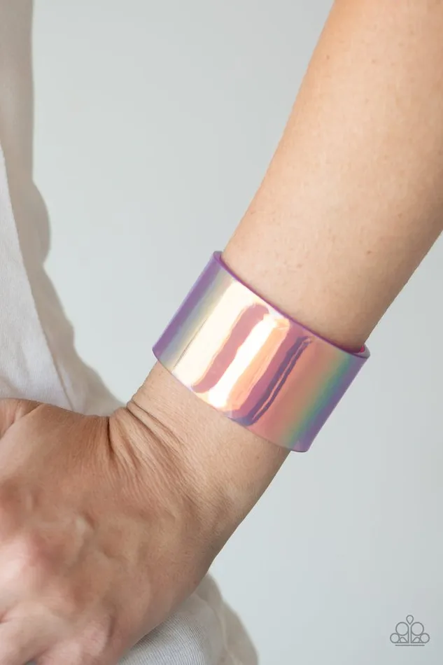 Paparazzi Bracelet Holographic Aura Purple Paparazzi Jewelry Bracelets