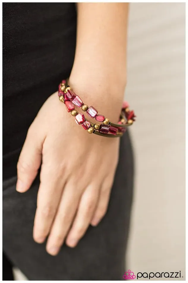 Paparazzi Bracelet Infinite Iridescence Red Paparazzi Jewelry Bracelets