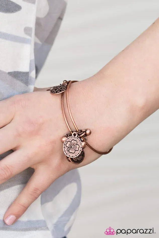 Paparazzi Bracelet Its Your Lucky Day Copper Paparazzi Jewelry Bracelets