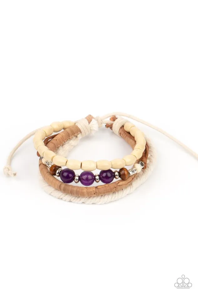 Paparazzi Bracelet NaturalBorn Navigator Purple Paparazzi Jewelry Bracelets