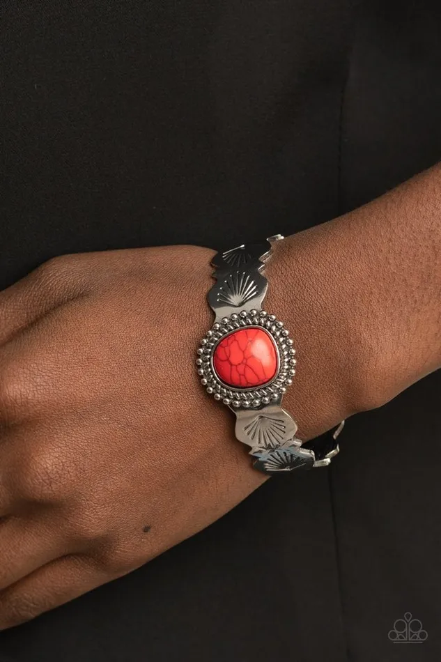 Paparazzi Bracelet Oceanic Oracle Red Paparazzi Jewelry Bracelets