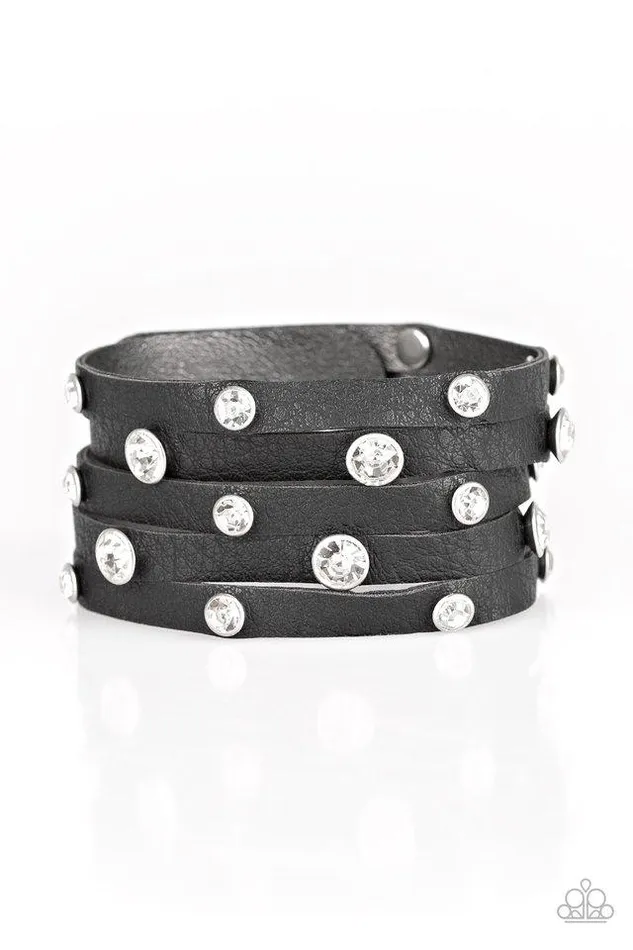 Paparazzi Bracelet Rhinestone Reputation Black Paparazzi Jewelry Bracelets