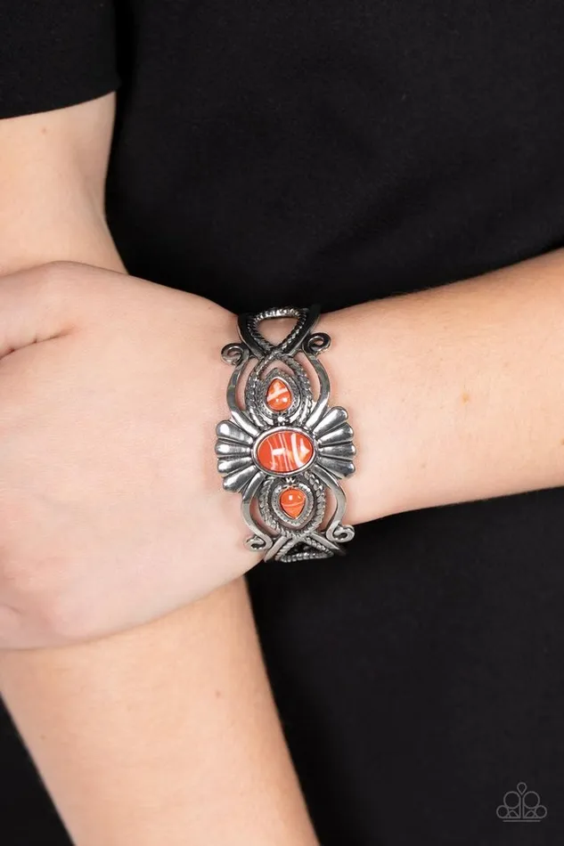 Paparazzi Bracelet Rural Rumination Orange Paparazzi Jewelry Bracelets