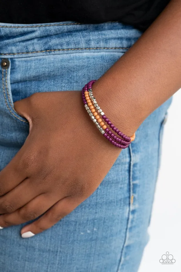 Paparazzi Bracelet Spiral Dive Purple Paparazzi Jewelry Bracelets