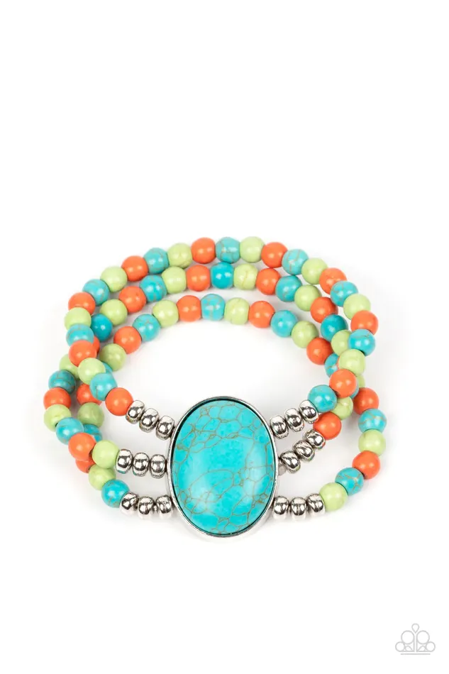Paparazzi Bracelet Stone Pools Multi Paparazzi Jewelry Bracelets