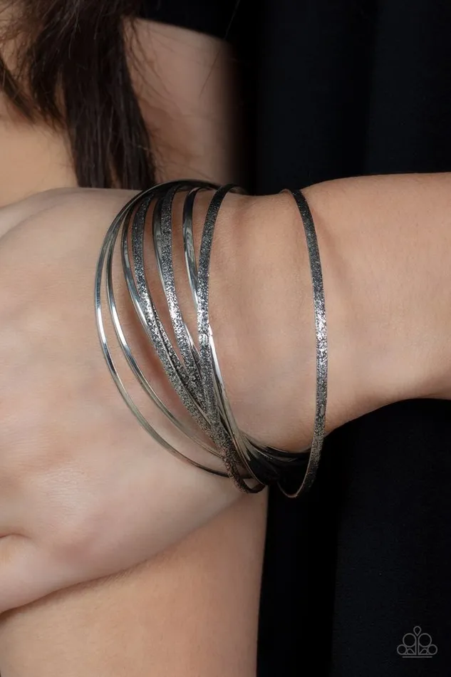 Paparazzi Bracelet Suddenly Synced Silver Paparazzi Jewelry Bracelets