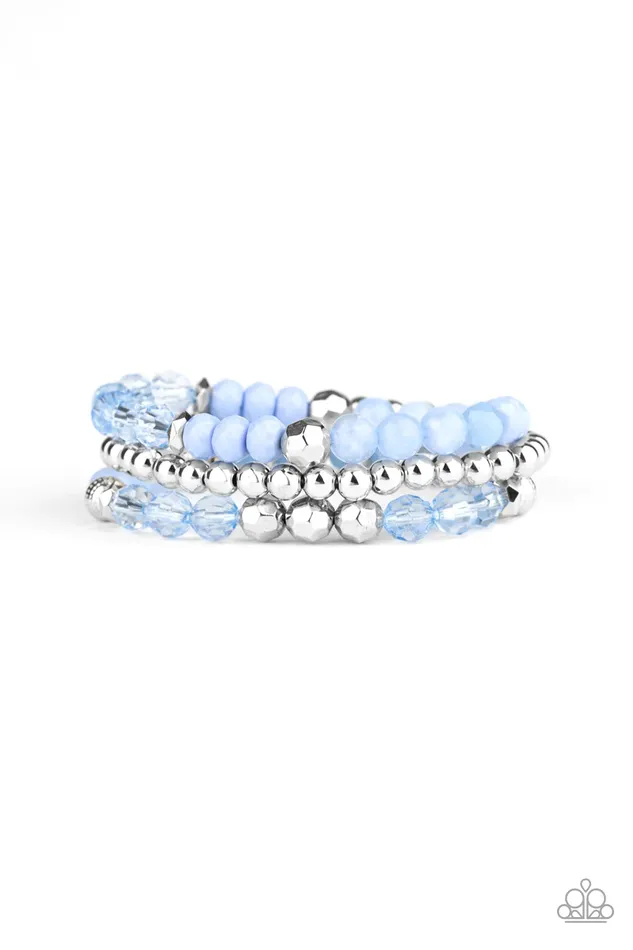 Paparazzi Bracelet Sugary Shimmer Blue Paparazzi Jewelry Bracelets