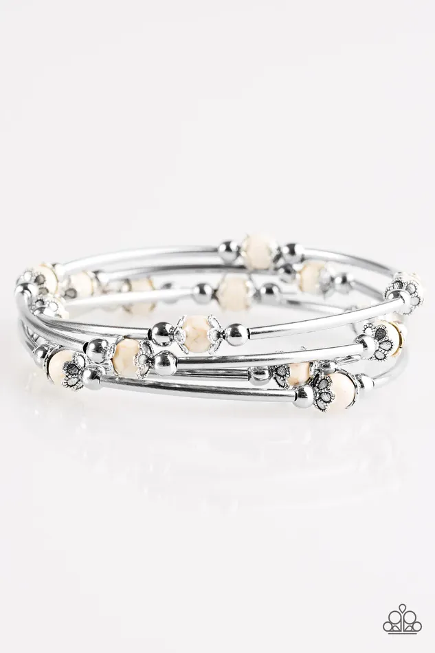 Paparazzi Bracelet Trade Route White Paparazzi Jewelry Bracelets