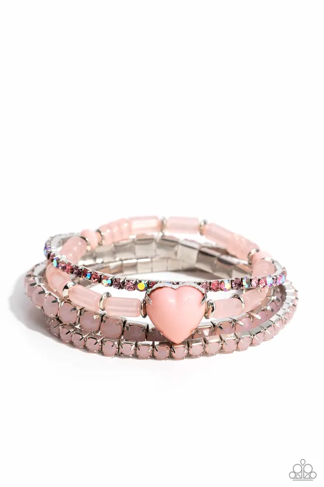Paparazzi Bracelet True Loves Theme Pink Paparazzi Jewelry Bracelets