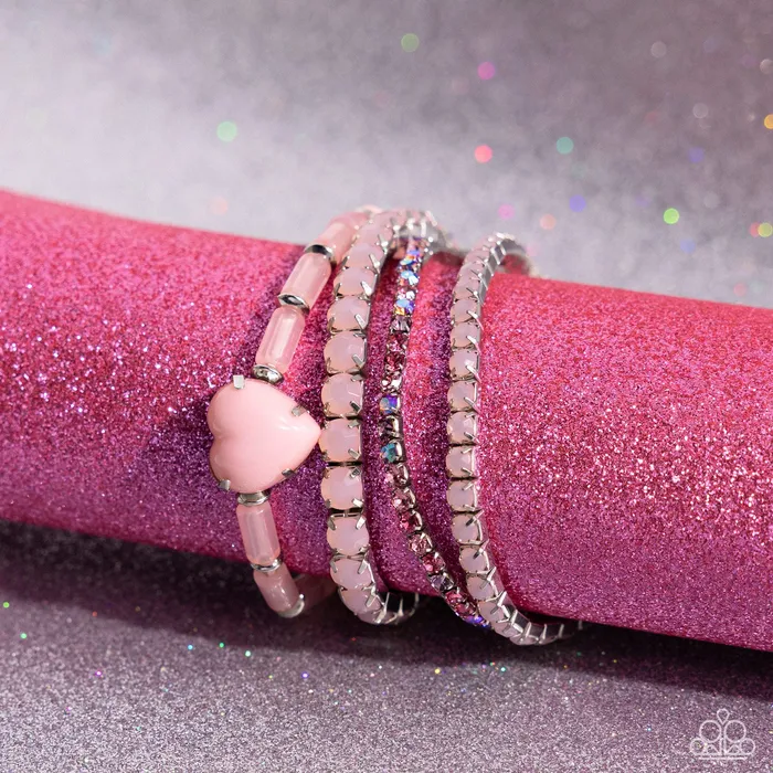 Paparazzi Bracelet True Loves Theme Pink Paparazzi Jewelry Bracelets
