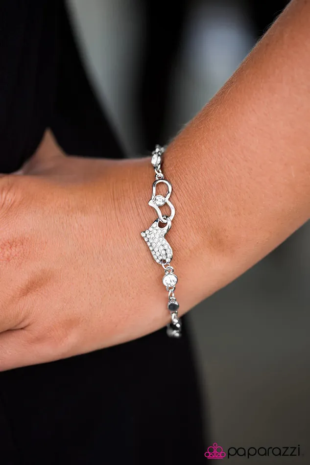 Paparazzi Bracelet Winning Over My Heart White Paparazzi Jewelry Bracelets