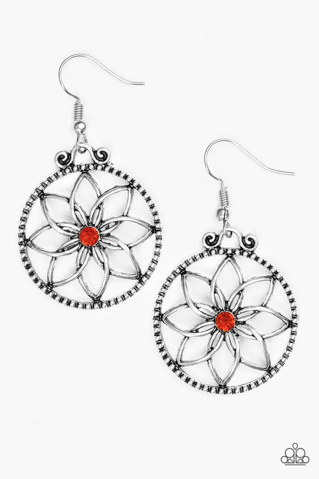 Paparazzi Earring Bloom Bloom Orange Paparazzi Jewelry Earrings