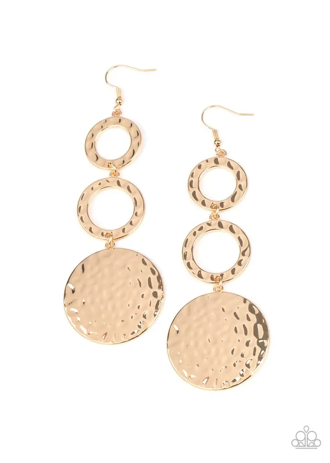 Paparazzi Earring Blooming Baubles Gold Paparazzi Jewelry Earrings