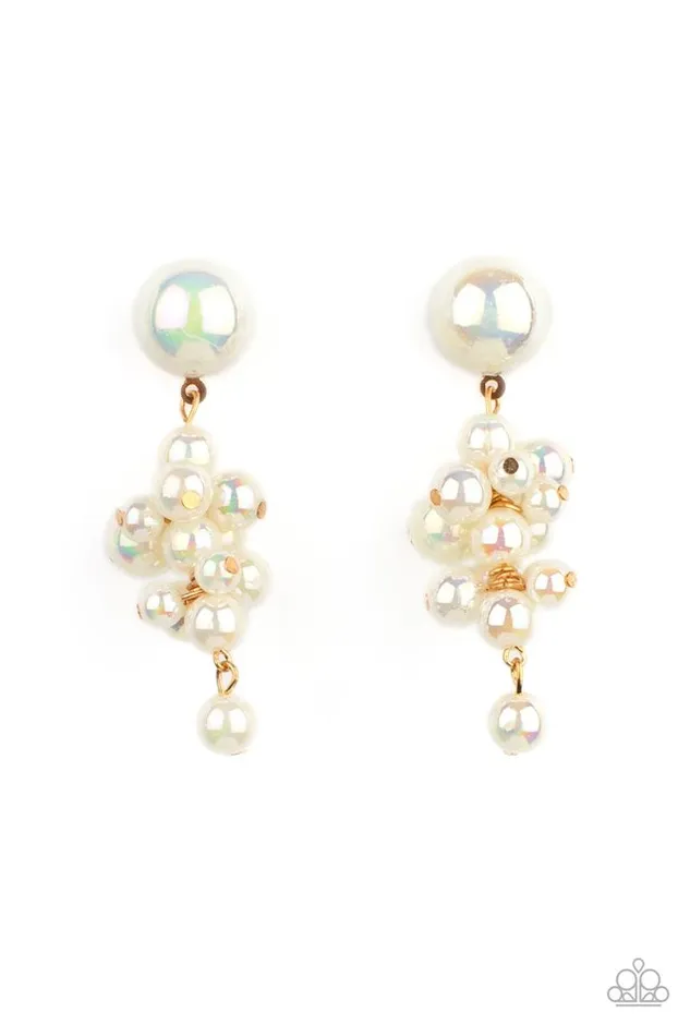 Paparazzi Earring Dont Rock The YACHT Gold Paparazzi Jewelry Earrings