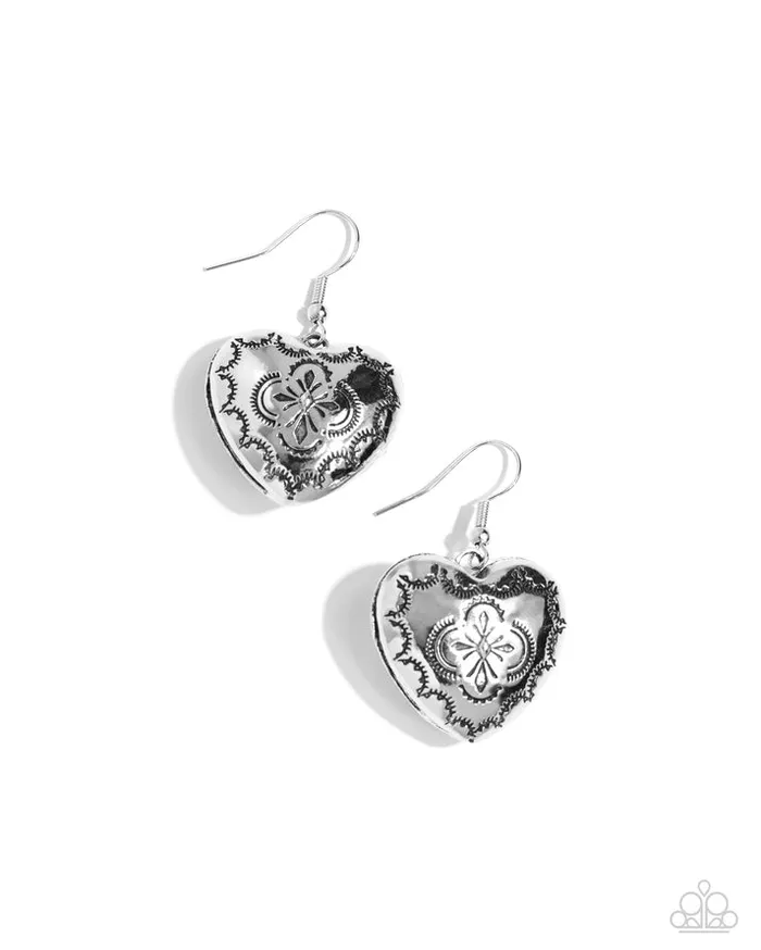 Paparazzi Earring Engraved Excitement silver Paparazzi Jewelry Earrings Paparazzi Earring Engraved Excitement silver Paparazzi Jewelry Earrings