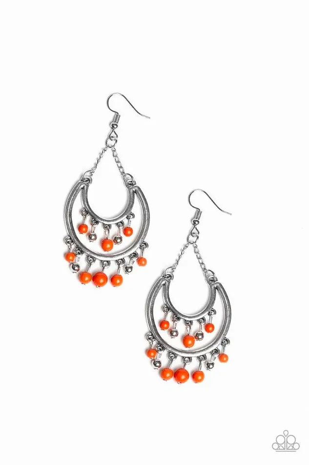 Paparazzi Earring FreeSpirited Spirit Orange Paparazzi Jewelry Earrings