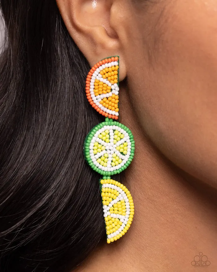 Paparazzi Earring Fresh Fruit Multi Paparazzi Jewelry Earrings