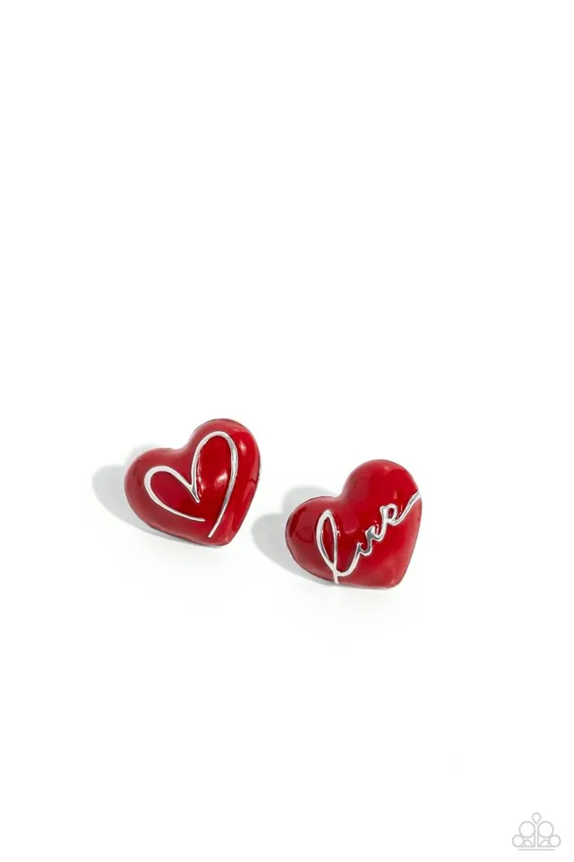 Paparazzi Earring Glimmering Love Red Paparazzi Jewelry Earrings Paparazzi Earring Glimmering Love Red Paparazzi Jewelry Earrings