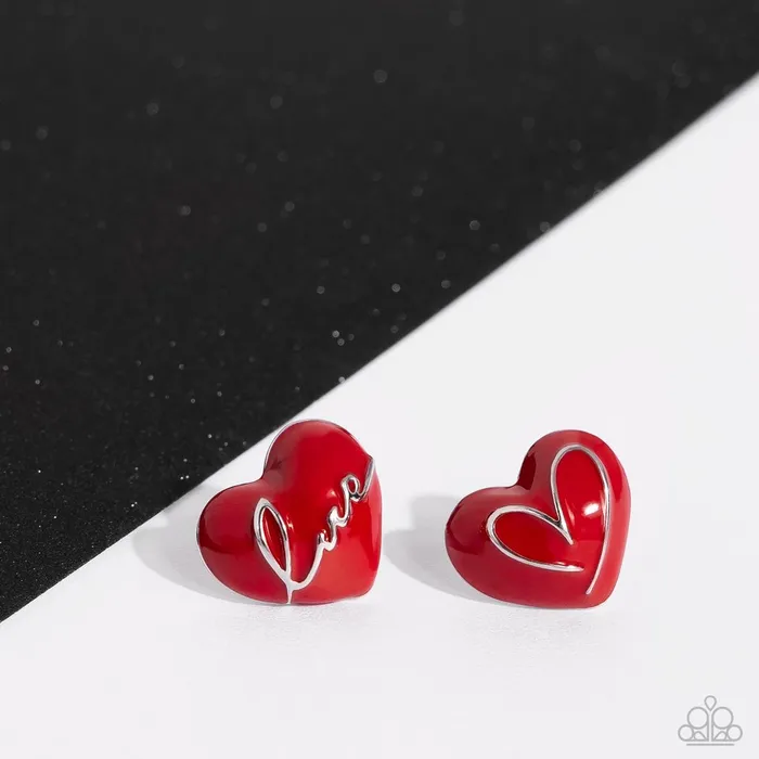 Paparazzi Earring Glimmering Love Red Paparazzi Jewelry Earrings Paparazzi Earring Glimmering Love Red Paparazzi Jewelry Earrings