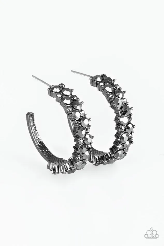 Paparazzi Earring Glitter Galaxy Black Paparazzi Jewelry Earrings