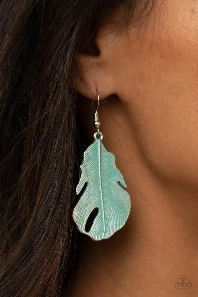 Paparazzi Earring Heads QUILL Roll Blue Paparazzi Jewelry Earrings