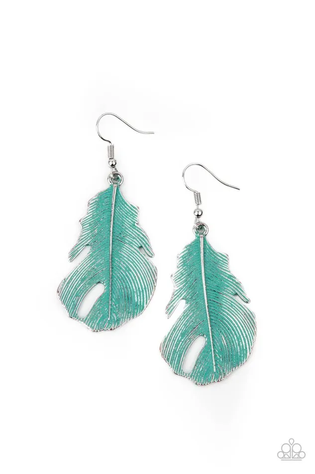 Paparazzi Earring Heads QUILL Roll Blue Paparazzi Jewelry Earrings