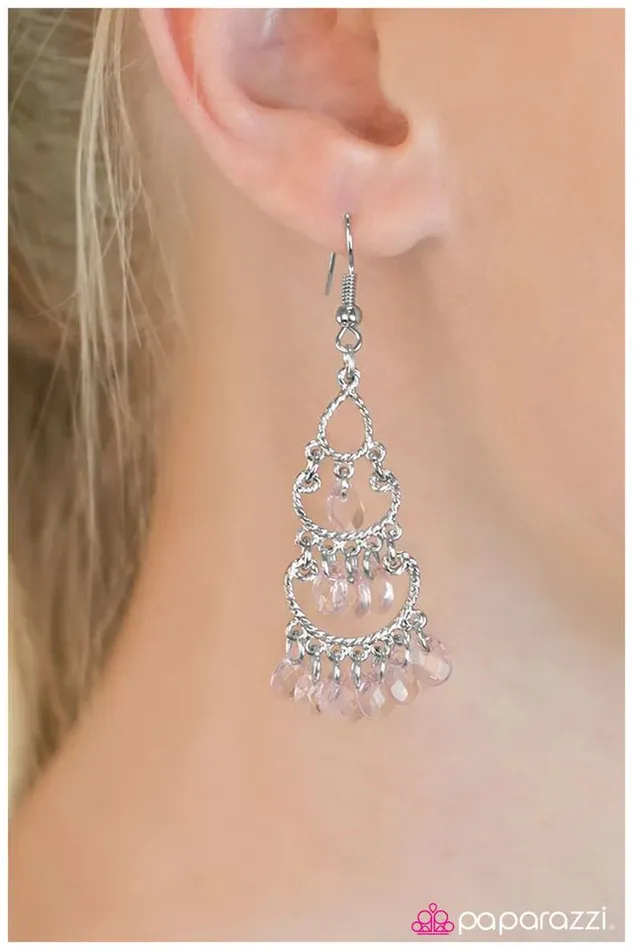 Paparazzi Earring Heaven Sent Pink Paparazzi Jewelry Earrings