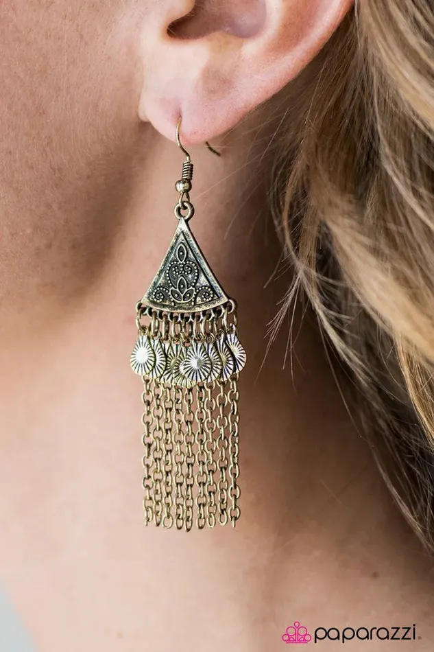 Paparazzi Earring Hindu Hypnosis Brass Paparazzi Jewelry Earrings