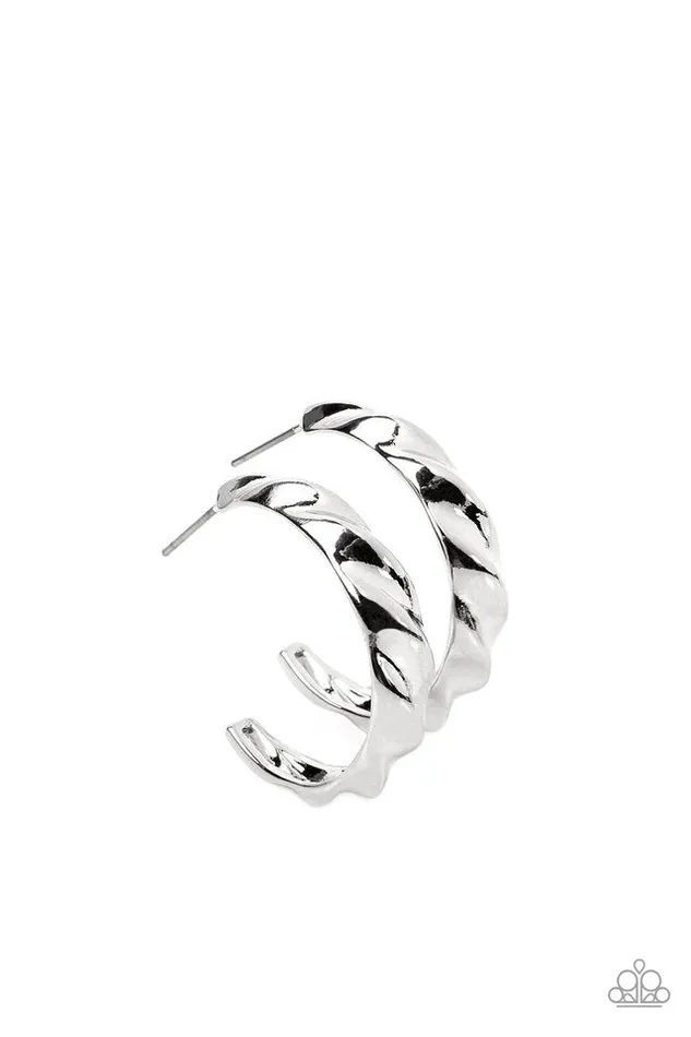 Paparazzi Earring HOOP it Up Silver Paparazzi Jewelry Earrings Paparazzi Earring HOOP it Up Silver Paparazzi Jewelry Earrings