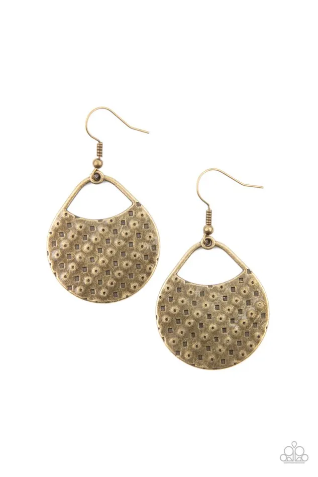 Paparazzi Earring Im Sensing a Pattern Here Brass Paparazzi Jewelry Earrings Paparazzi Earring Im Sensing a Pattern Here Brass Paparazzi Jewelry Earrings