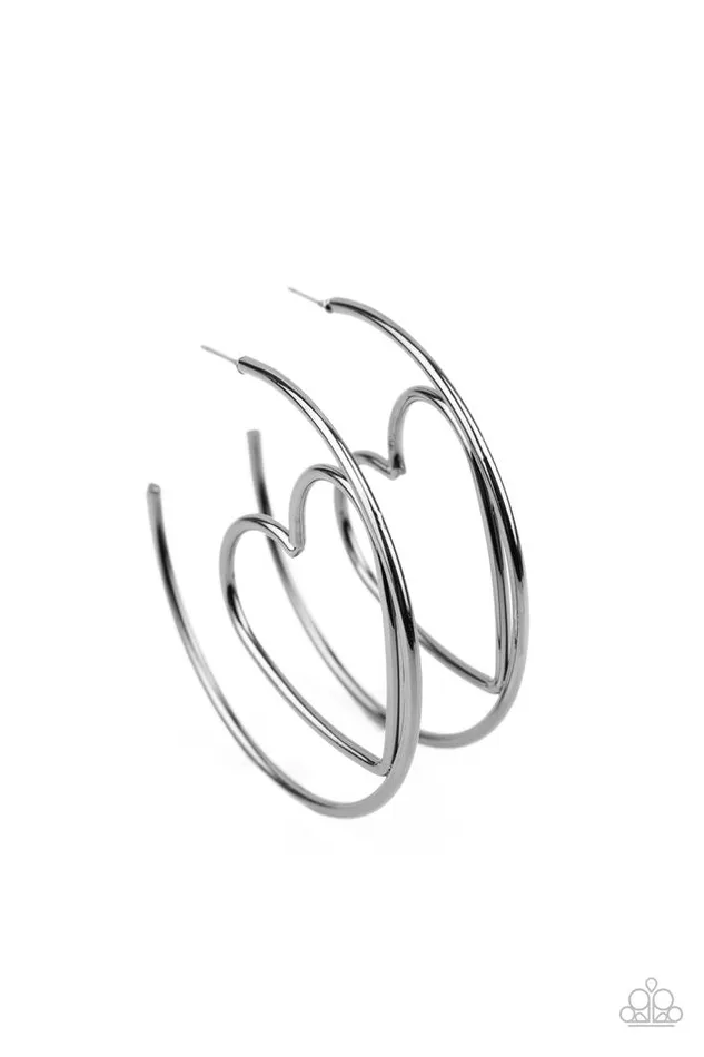 Paparazzi Earring Love At First BRIGHT Black Paparazzi Jewelry Earrings