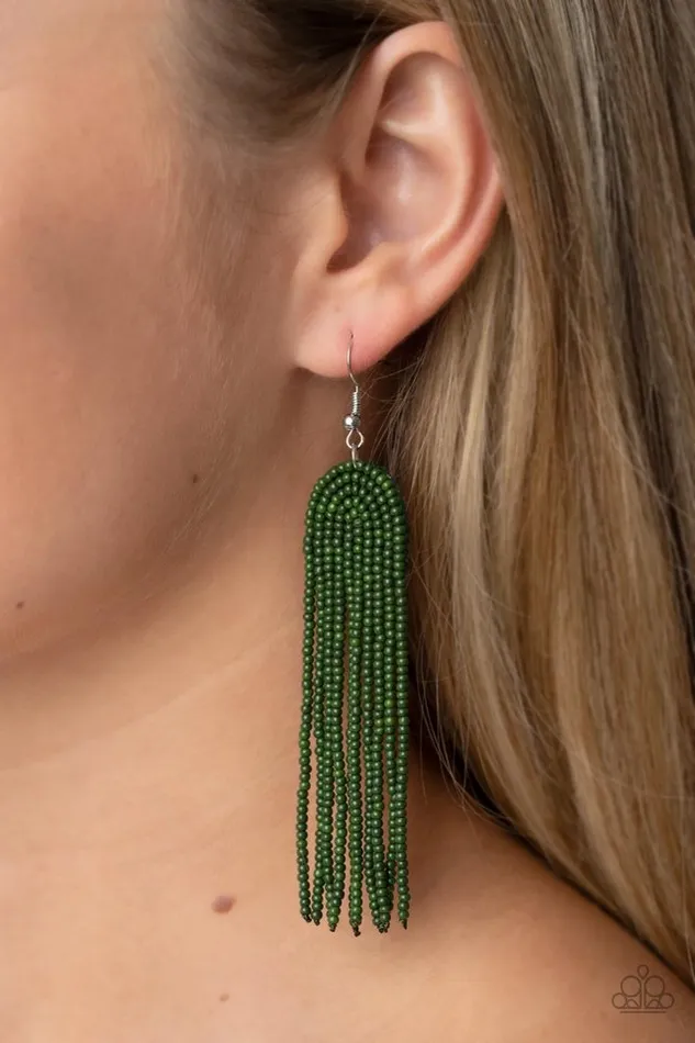 Paparazzi Earring Right as RAINBOW Green Paparazzi Jewelry Earrings