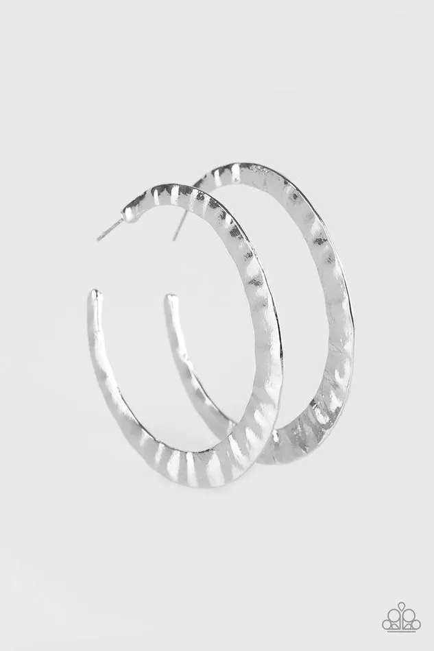 Paparazzi Earring Slayers Gonna Slay Silver Paparazzi Jewelry Earrings