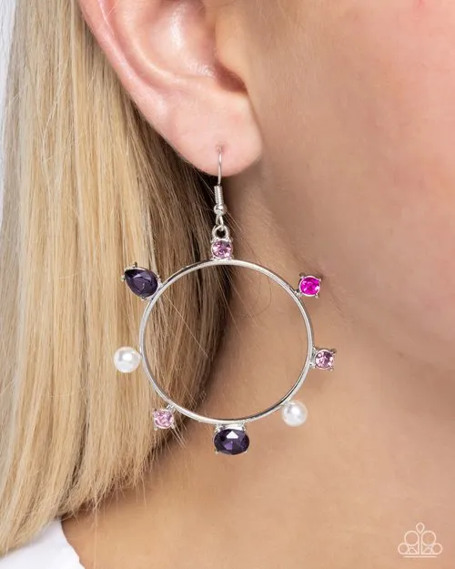 Paparazzi Earring Tailored Treasure Purple Paparazzi Jewelry Earrings