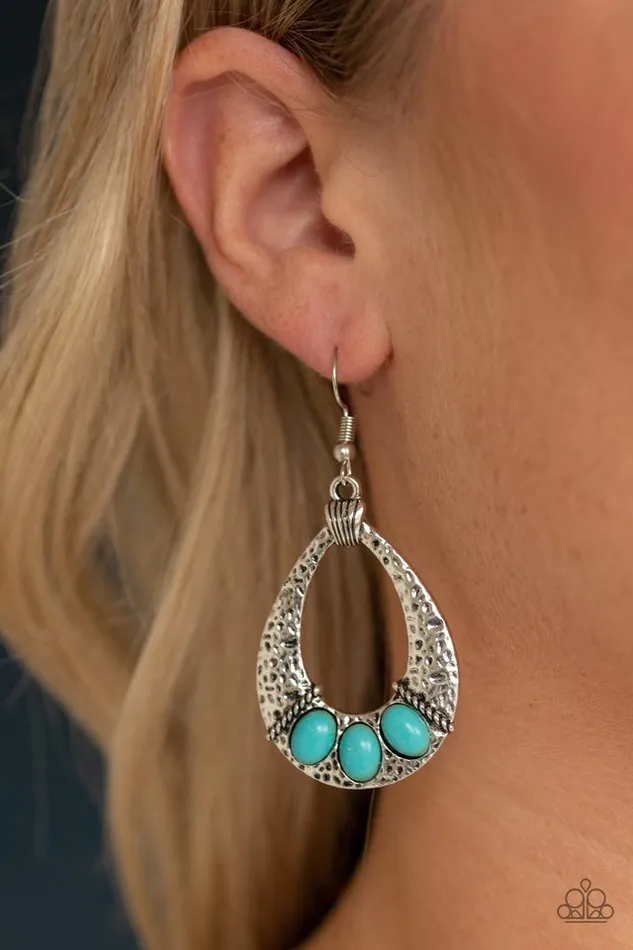 Paparazzi Earring Terra Terrific Blue Paparazzi Jewelry Earrings