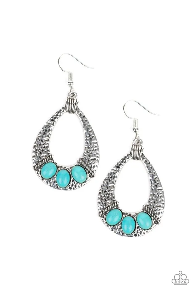 Paparazzi Earring Terra Terrific Blue Paparazzi Jewelry Earrings