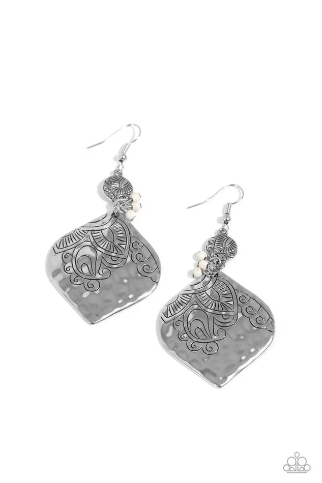 Paparazzi Earring Tropical Terrace White Paparazzi Jewelry Earrings Paparazzi Earring Tropical Terrace White Paparazzi Jewelry Earrings