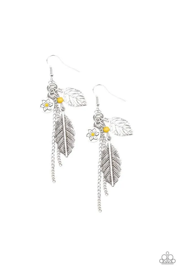 Paparazzi Earring Western Whimsicality Yellow Paparazzi Jewelry Earrings