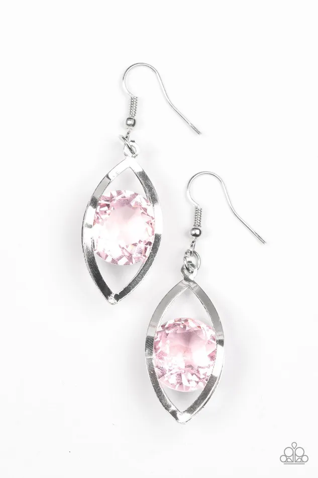 Paparazzi Earring Your Eyes Only Pink Paparazzi Jewelry Earrings