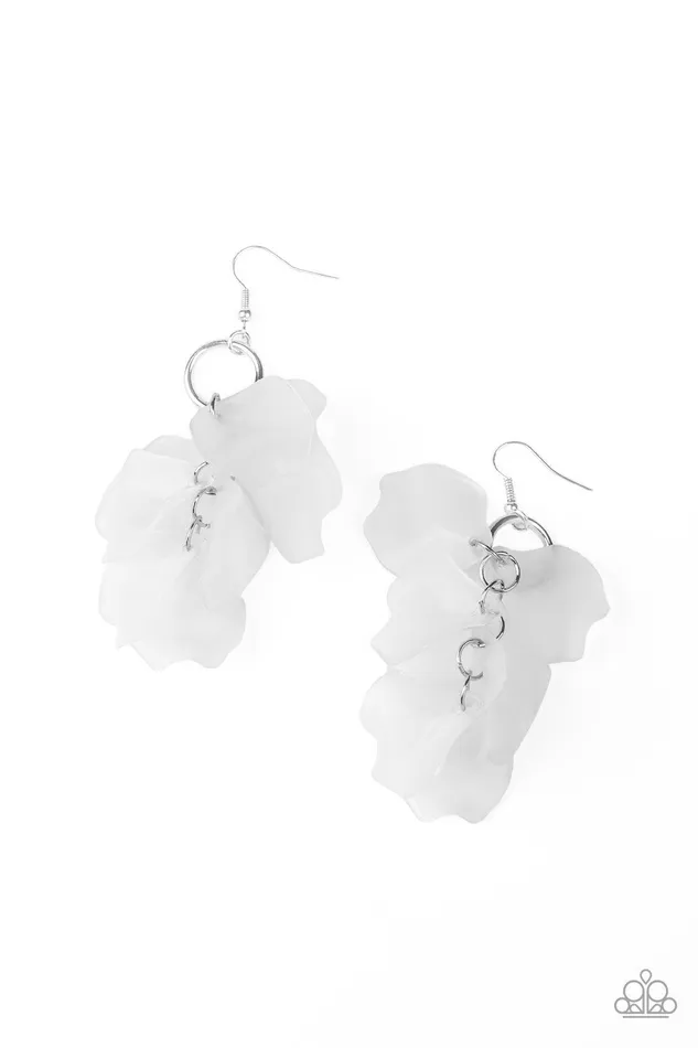 Paparazzi Earrings Glass Gardens White Paparazzi Jewelry Earrings