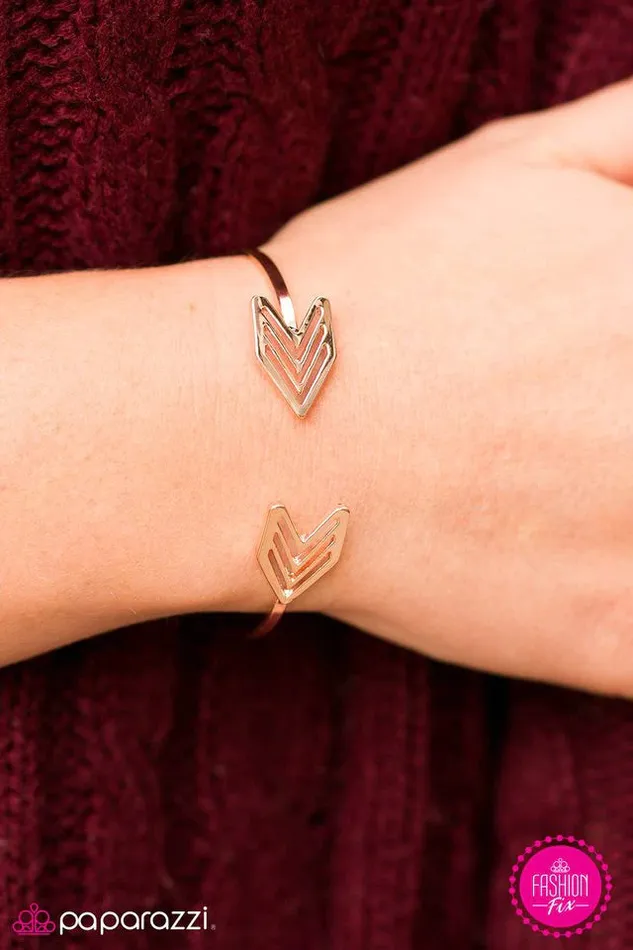Paparazzi Jewelry Bracelets Paparazzi Bracelet Aim For The Stars Rose Gold