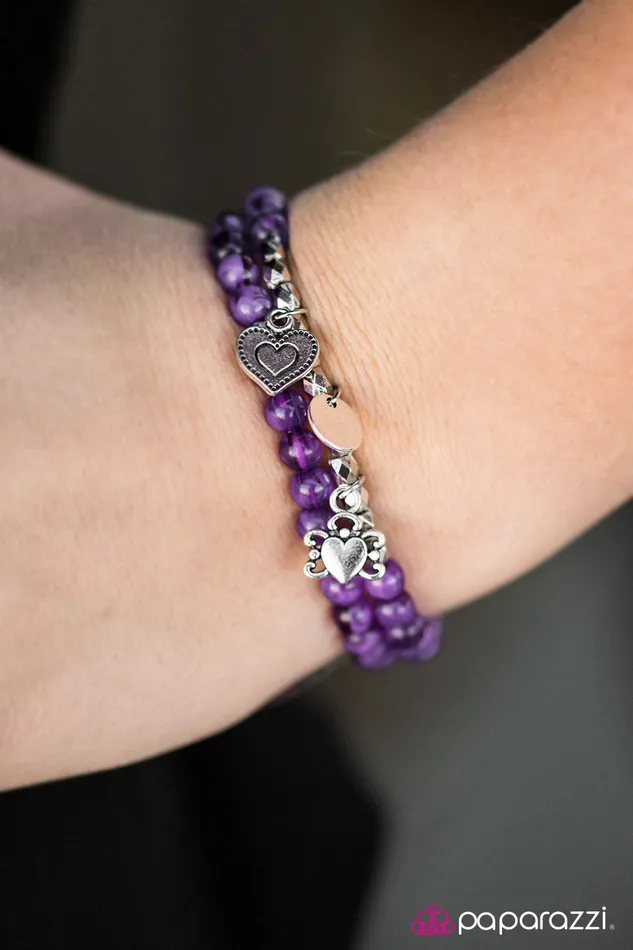 Paparazzi Jewelry Bracelets Paparazzi Bracelet Choose Love Purple